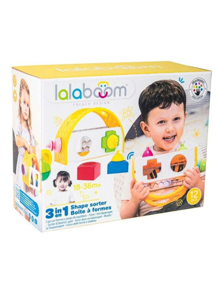 Nursery Toys * | Lalaboom Shape Sorter & 8-Piece Beads Balancing Game Assorted