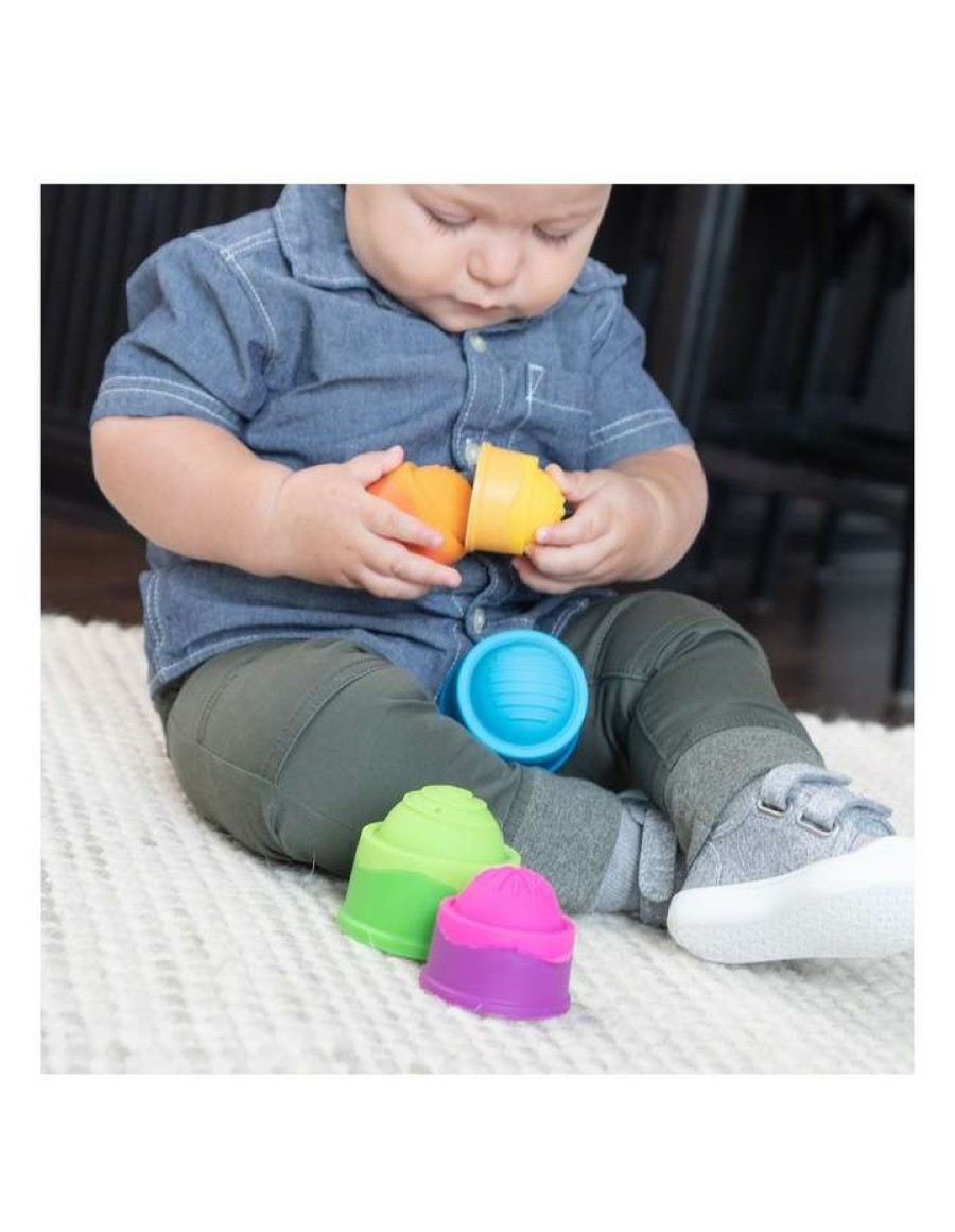 Nursery Toys * | Fat Brain Toy Co. Dimpl Stack For 6M Baby/Infants Bpa Free Silicone Stacking Toy