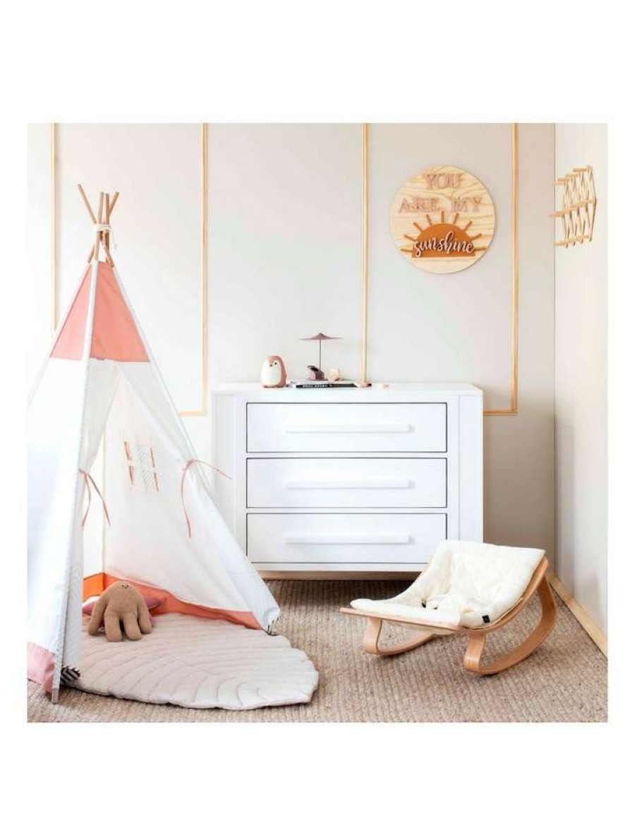 Baby Bouncers & Play Mats * | Cattywampus Kids Teepee Play Tent Pearl Rose White/Rose