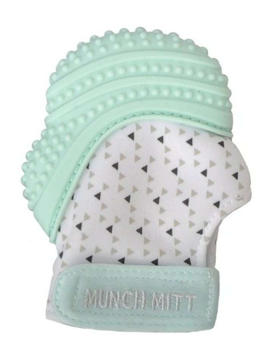 Play & Activity * | Malarkey Kids Munch Mitt Teething Mitten Mint Green