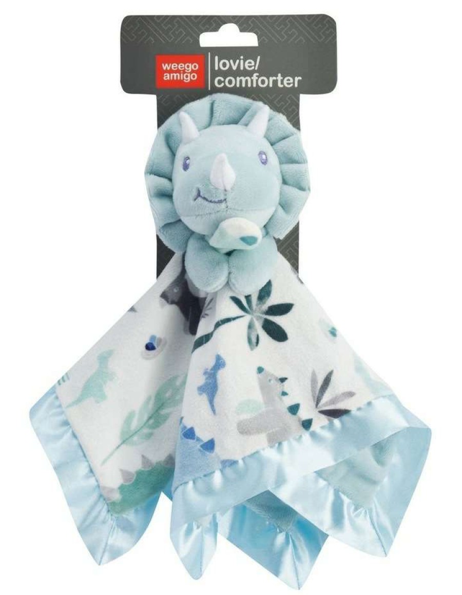 Nursery Gifts * | Weegoamigo Lovie Comforter Daryl Dino Blue