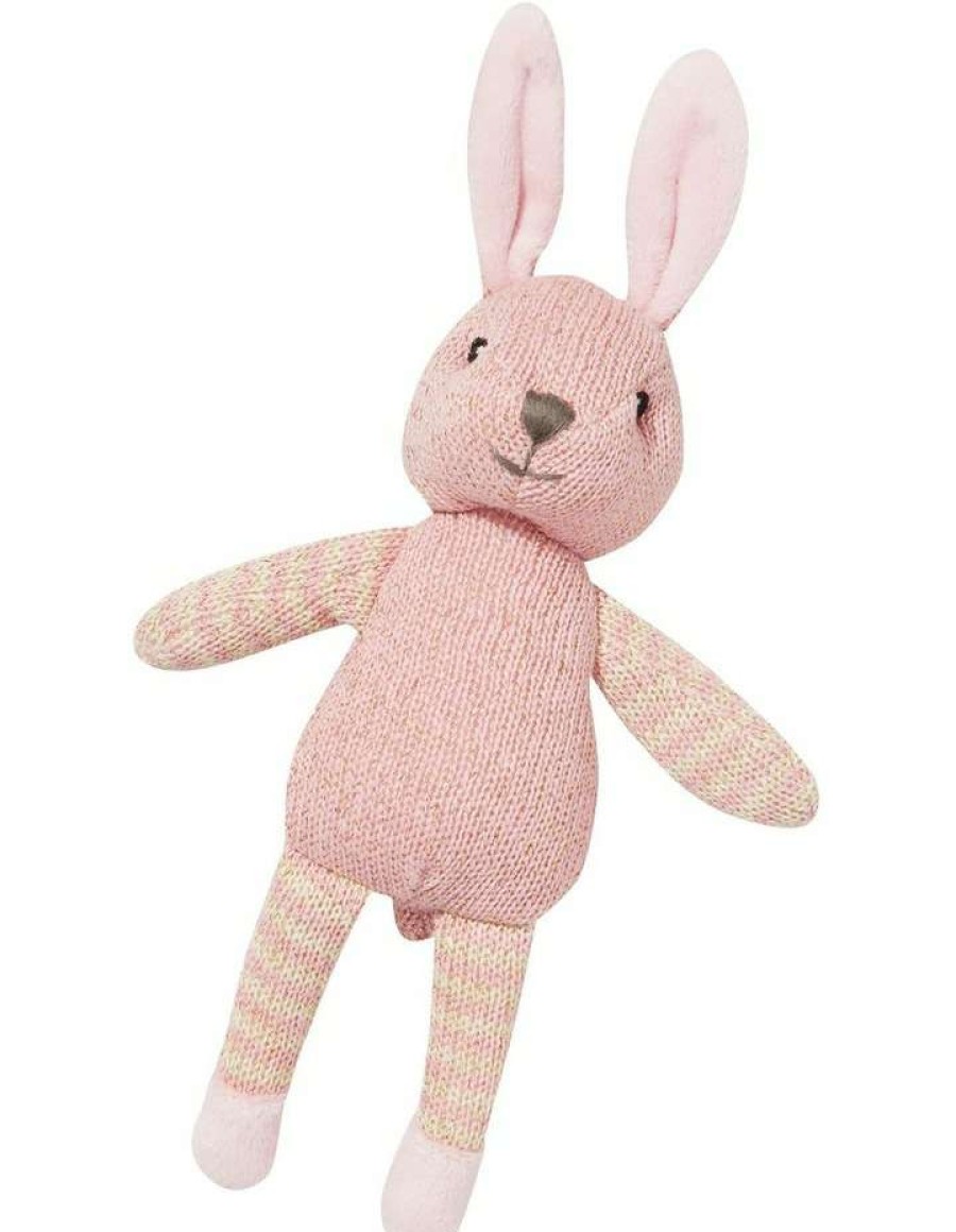 Nursery Toys * | Seed Heritage Button The Bunny Rattle Pink